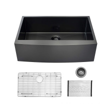 30 Inch Single Hole UPC Standard Handmade Black Stainless Steel Nano Kitchen Sink